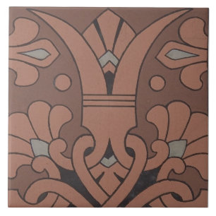 Repro Vintag geometrisch antikes griechisches Blum Fliese