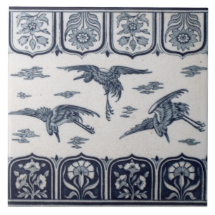 Repro Vintag Minton Black and White English Tile Fliese