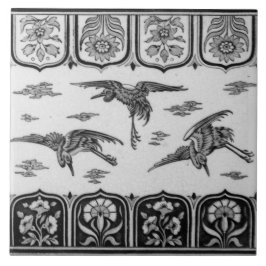 Repro Vintag Minton Black and White English Tile Fliese