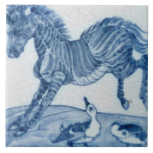 Repro Vintage Blue Pferd De Morgan Fliesen