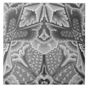 Repro Vintage Geometrisch Graue Blumenfliese Fliese