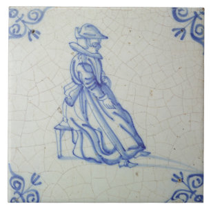 Repro Vintage Niederländische Blau-Weiße Delft Fli Fliese