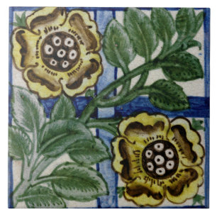 Repro Vintage Rose Spalier Blumen De Morgan Fliese