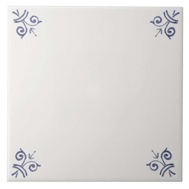 Reproduction Dutch Delft Mix & Match Field Tile Fliese (Vorderseite)