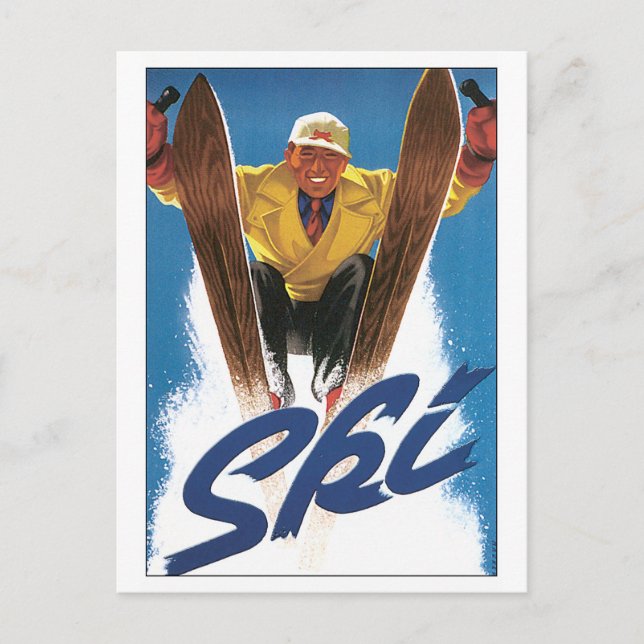 Reproduction Ski poster Postkarte (Vorderseite)