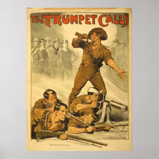 Reproduction the Trumpet ruft Weltkrieg 1 Poster a