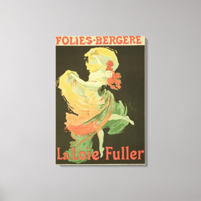Reproduktion einer Plakatwerbung "Loie Fuller" Leinwanddruck (Vorderseite)