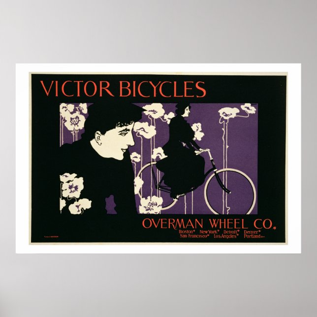 Reproduktion eines Plakats Werbung "Victor Bicyc Poster (Vorne)
