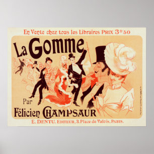 Reproduktion eines Vintage-Französisch-Plakats Poster