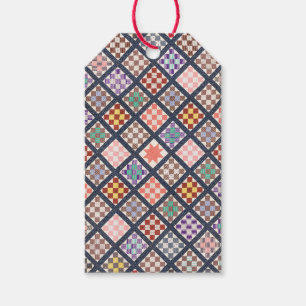 Reproduktion eines Vintagen Quilts aus dem Jahr 18 Geschenkanhänger