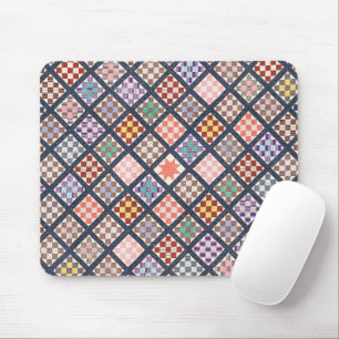 Reproduktion eines Vintagen Quilts aus dem Jahr 18 Mousepad