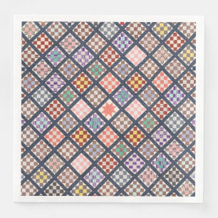 Reproduktion eines Vintagen Quilts aus dem Jahr 18 Serviette