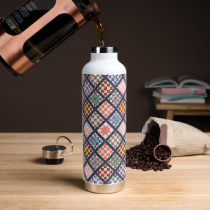Reproduktion eines Vintagen Quilts aus dem Jahr 18 Trinkflasche
