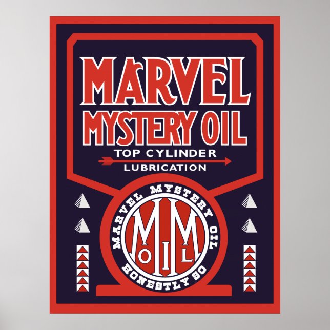 Reproduktion Vintager Ölzeichen Poster (Vorne)