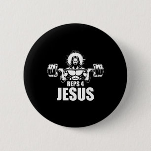 Reps 4 Jesus Gym Christliche Weightout-Workout Button