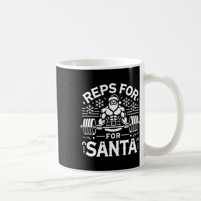 Reps For Santa – Funny Christmas Fitness Bodybuild Kaffeetasse (Rechts)