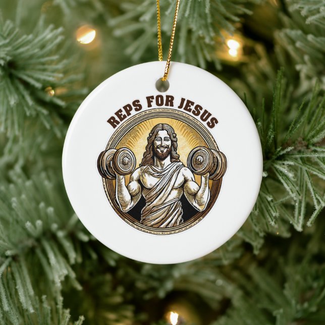 Reps für Jesus Keramik Ornament (Baum)