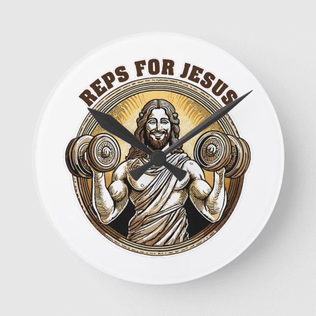 Reps für Jesus Runde Wanduhr (Vorderseite)