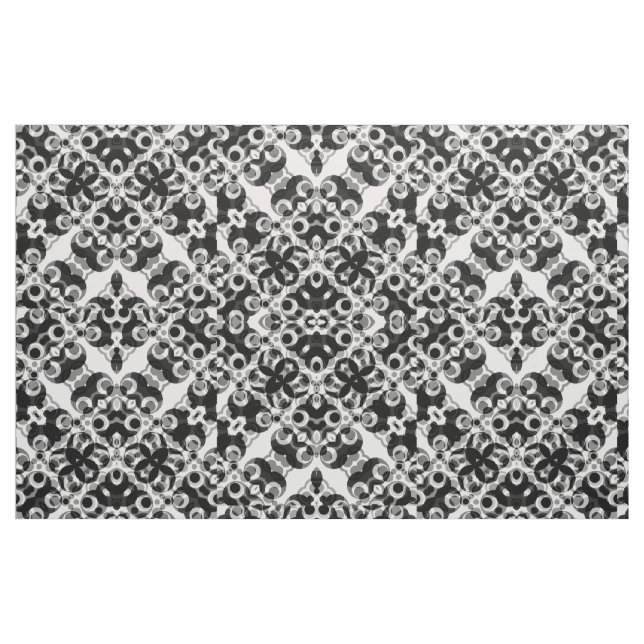 Repsycle Schwarz-weißes geometrisches Stoff (Fat Quarter (45,7 x 55,9 cm))