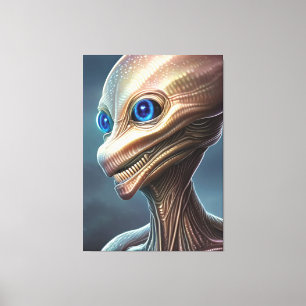 Reptil Alien Canvas Print Leinwanddruck