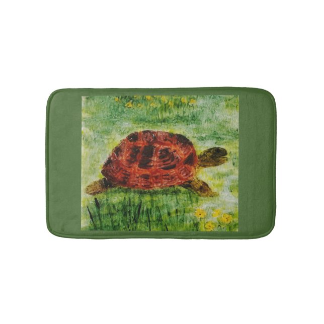 Reptil Animal Art Tortoise Badematte (Vorderseite)
