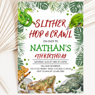 Reptil Birthday Einladung