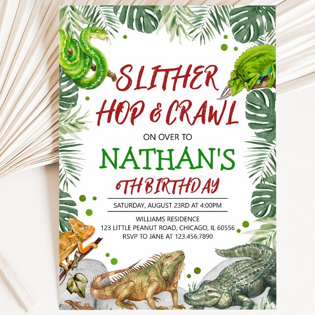 Reptil Birthday Einladung (Von Creator hochgeladen)