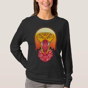 Reptil Floral Predator Animal Sunset Blume T-Shirt