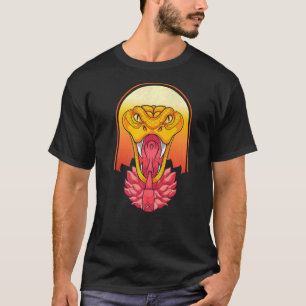 Reptil Floral Predator Animal Sunset Blume T-Shirt