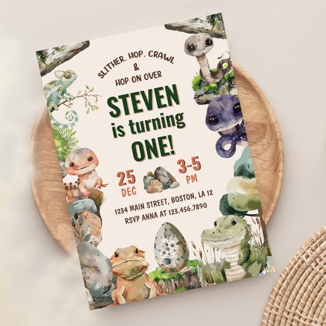 Reptil Kindergeburtstag Party Einladung (Von Creator hochgeladen)