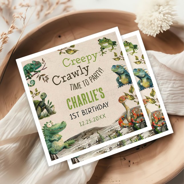 Reptil Show Geburtstagsparty Serviette (Von Creator hochgeladen)