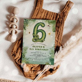 Reptile 6th Birthday Snake Boy Invitation Einladung