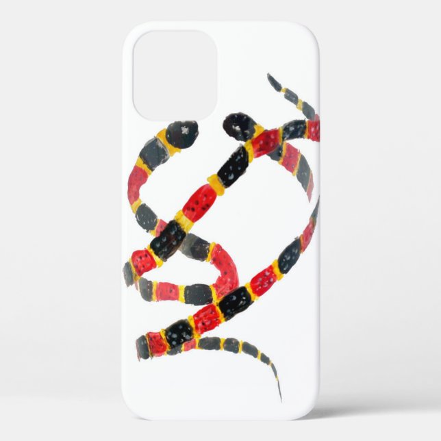Reptile Art Coral Schlangen Case-Mate iPhone Hülle (Rückseite)