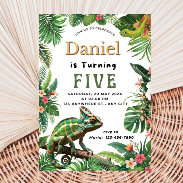 Reptile Birthday Einladung (Von Creator hochgeladen)