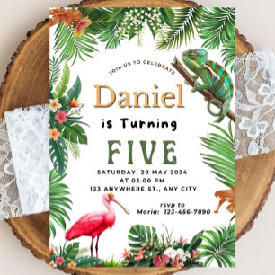 Reptile Birthday Einladung