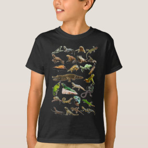 Reptile Collage Lizard Gecko Barto Dragon T-Shirt