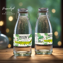 Reptile Geburtstagsparty Flaschen Labels Wasserflaschenetikett