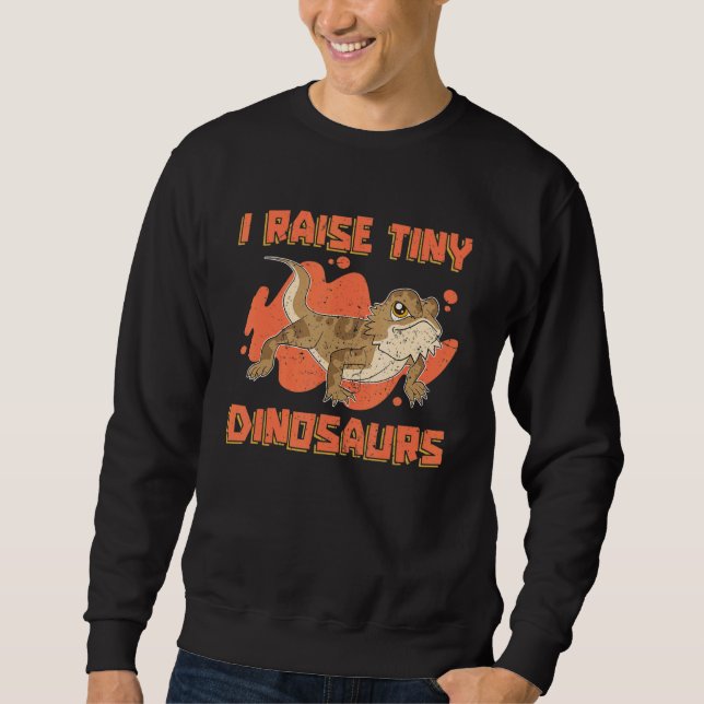 Reptile Hausbesitzer Tiny Dinosaurier Animal Beard Sweatshirt (Vorderseite)