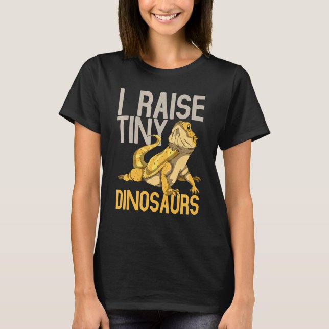 Reptile Keeper Tiny Dinosaur Lizard Bartded Drago T-Shirt (Vorderseite)