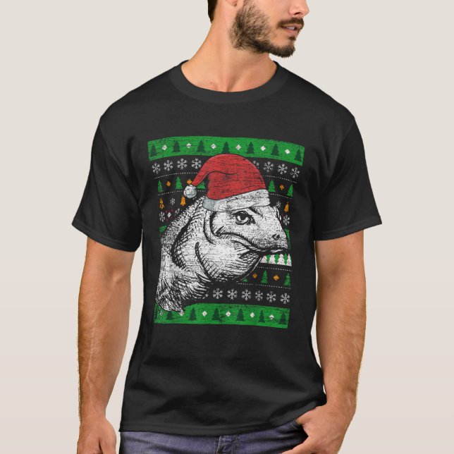 Reptile Lizard Gifts Ugly Christmas Komodo Dragon T-Shirt (Vorderseite)