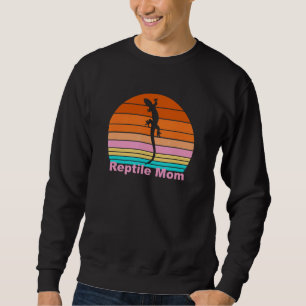 Reptile Mama Lizard Iguana Barteter Dragon Retro S Sweatshirt