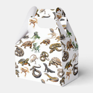 Reptile Snake Lizard Schildkröte Tiermuster Geschenkschachtel