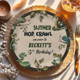 Reptile Themed Kid's Geburtstagsparty Pappteller