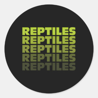Reptile wiederholte Worte Herpetologie Reptilien Runder Aufkleber