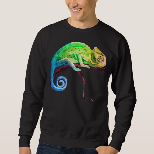 Reptile Zoo Keeper Idee Lizard Safari Chameleon Sweatshirt (Vorderseite)