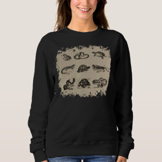 Reptiles Collection Diagramm Schlangenarten Sweatshirt