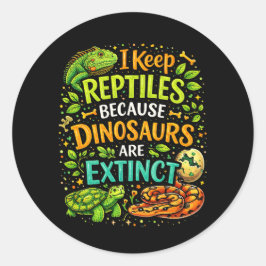 Reptiles Rule Runder Aufkleber