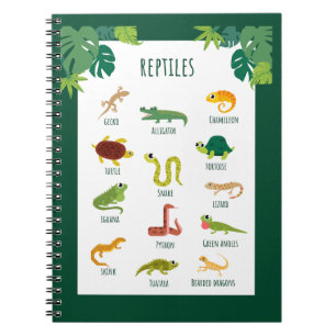 Reptiles School Bildung Learning Notizblock