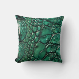 Reptilian Chic Emerald Design Kissen