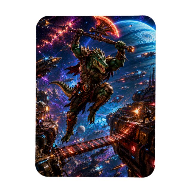 Reptilian Space Pirate — Savage Boarding Attack Magnet (Vertikal)